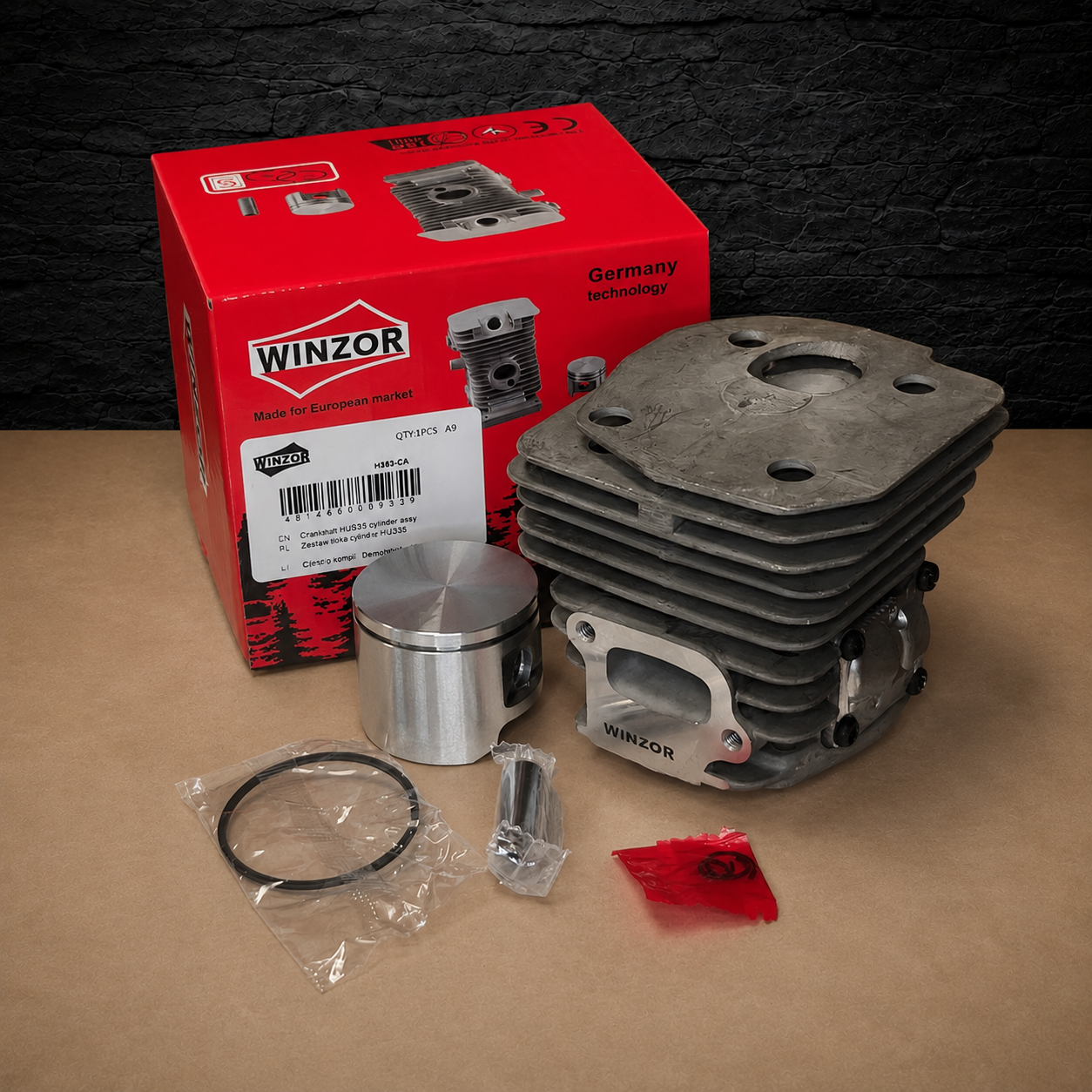 cylinder & piston assembly kit for husqvarna 346 346xp 350 351 353 chainsaw Ø45 537253102 cilindro ir stūmoklio komplektas „Husqvarna“ grandininiams pjūklams 346, 346XP, 350, 351, 353, Ø45, 537253102