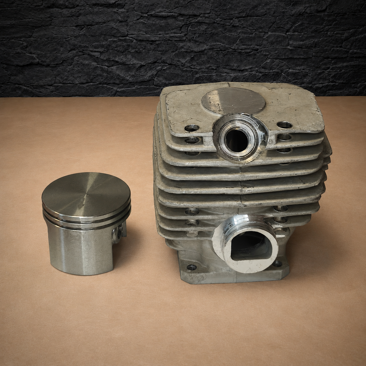 cylinder & piston kit 52mm 11190201202 nikasil stihl ms380 038 038av 038 magnum cilindro ir stūmoklio komplektas, 52 mm, 11190201202, „Nikasil“, „Stihl“ MS380, 038, 038AV, 038 Magnum