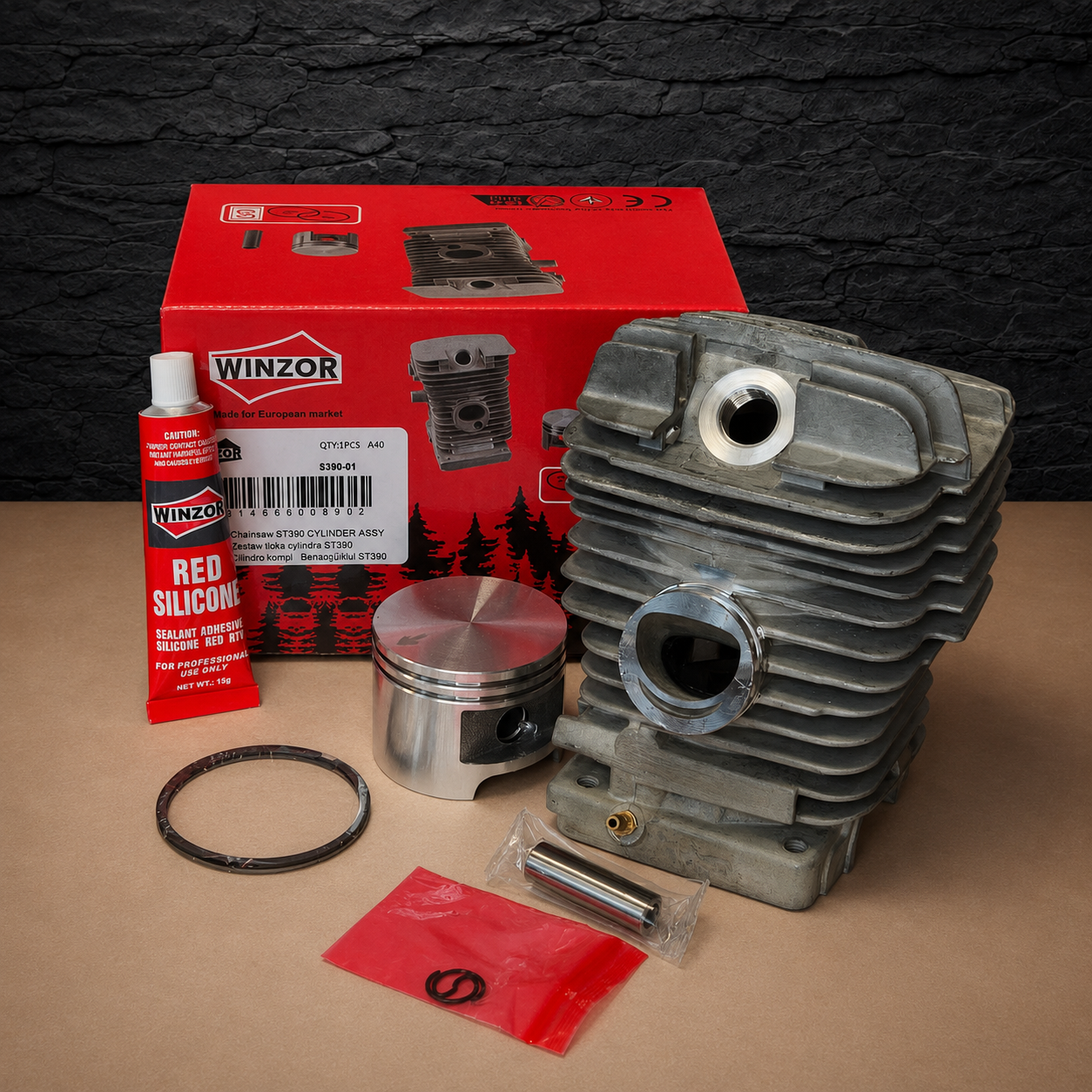cylinder & piston kit 49mm 1127 020 1213 1216 for stihl ms390 039 ms290 ms310 029 cilindro ir stūmoklio komplektas 49 mm 1127 020 1213 1216, skirtas „Stihl“ modeliams MS390, 039, MS290, MS310, 029
