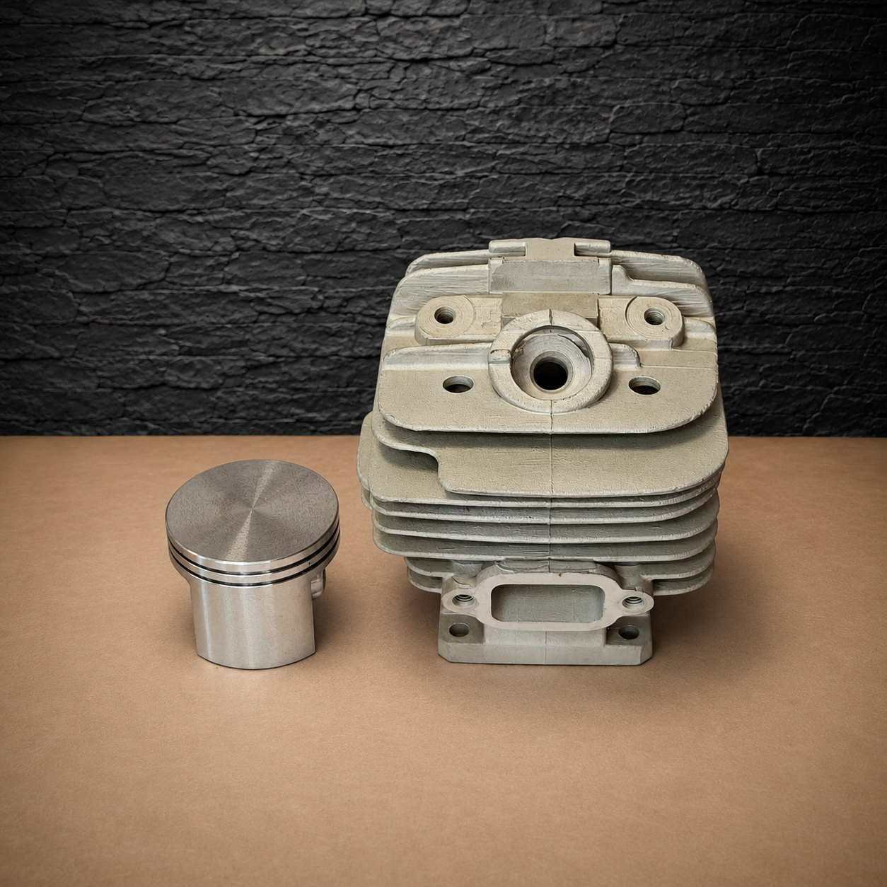 cylinder & piston assembly kit 48mm #11250201215 stihl ms360, 036, ms340, 034 cilindro ir stūmoklio komplektas #11250201215, skirtas „Stihl“ modeliams MS360, 036, MS340, 034