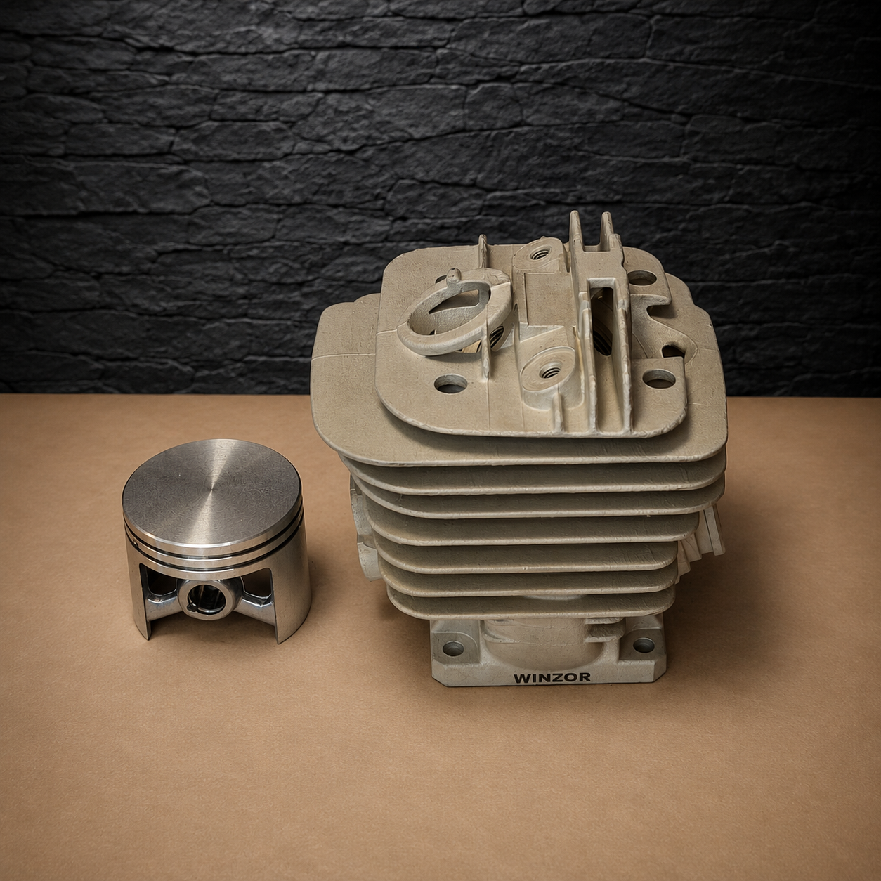 cylinder & piston assembly kit 48mm #11250201215 stihl ms360, 036, ms340, 034 cilindro ir stūmoklio komplektas #11250201215, skirtas „Stihl“ modeliams MS360, 036, MS340, 034