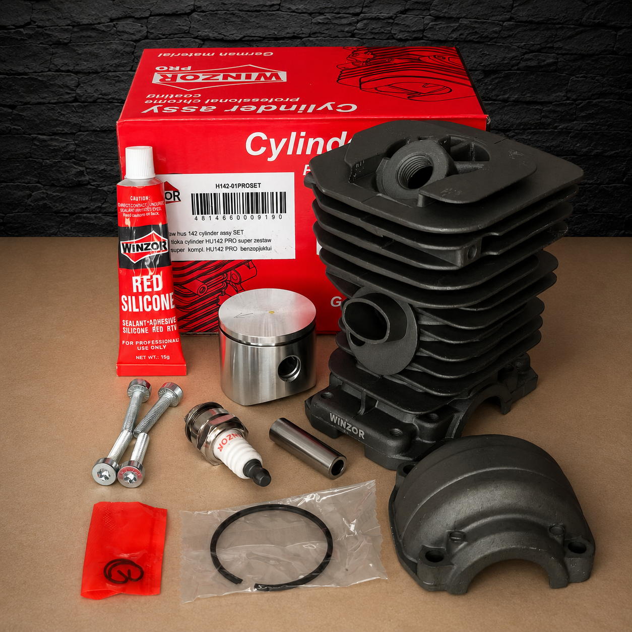 cylinder & piston pro assembly kit 40mm for husqvarna 36, 41, 136, 137, 141, 142