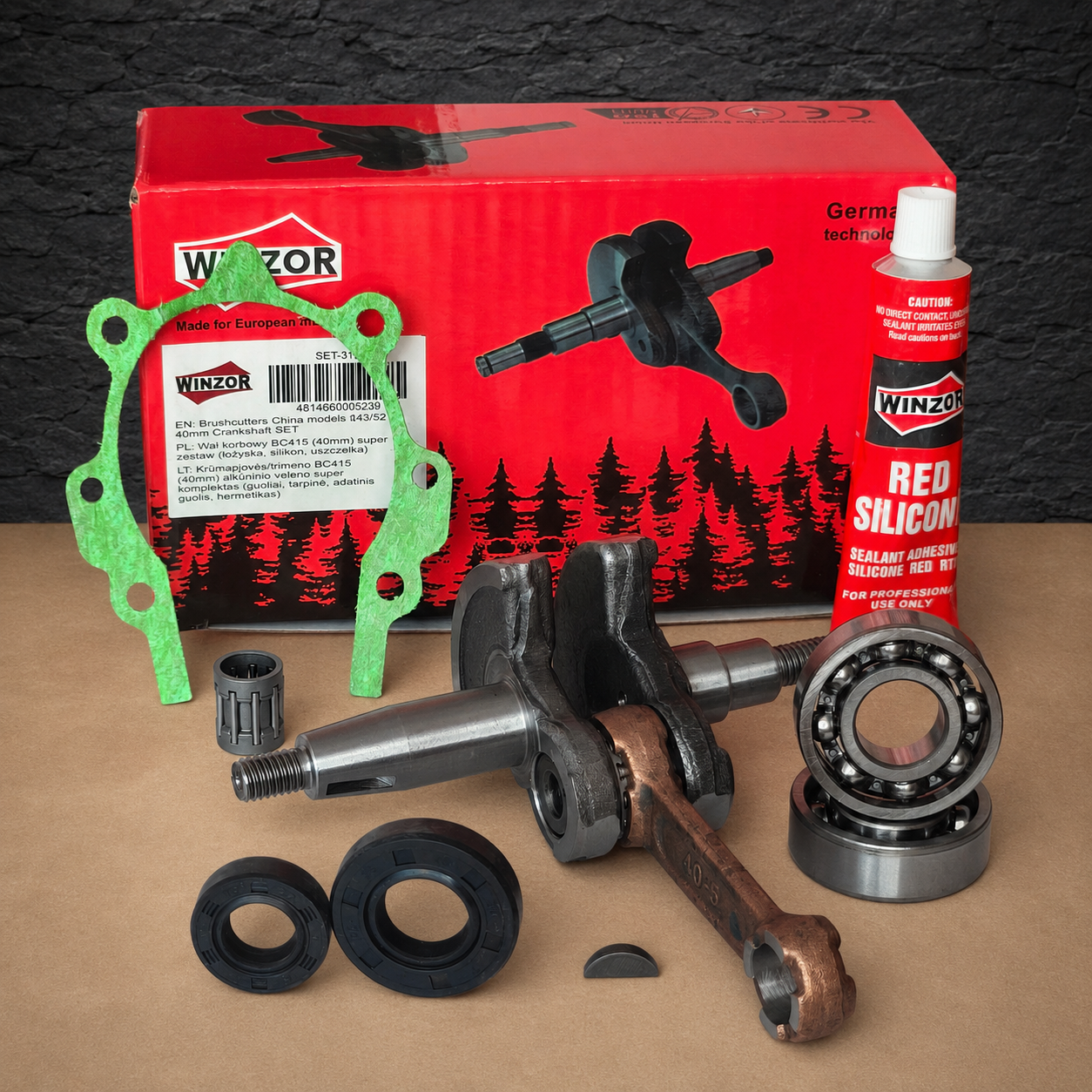 40mm Crankshaft Assembly Kit for BC415, TL43, CG430 and 43cc Brushcutters