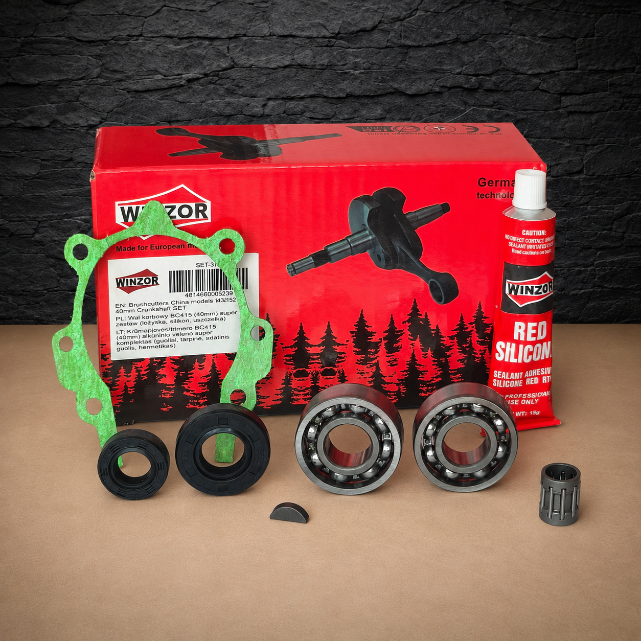 40mm Crankshaft Assembly Kit for BC415, TL43, CG430 and 43cc Brushcutters - Image 2