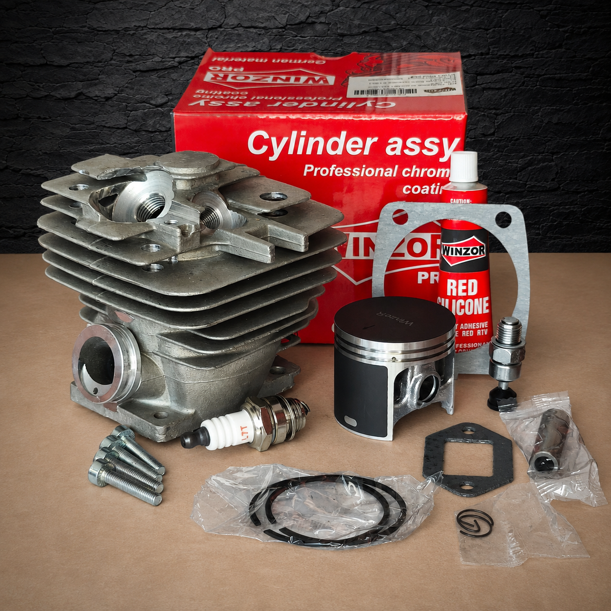 PRO 47mm NIKASIL Cylinder and Piston Overhaul Kit for STIHL MS361 – 1135 020 1202